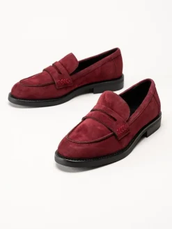 Marco Tozzi - Röda loafers i mocka