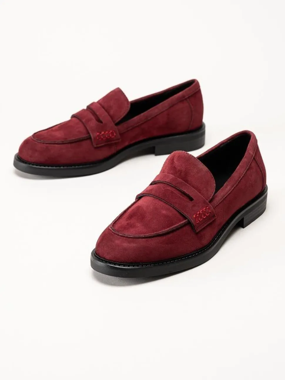 Marco Tozzi - Röda loafers i mocka