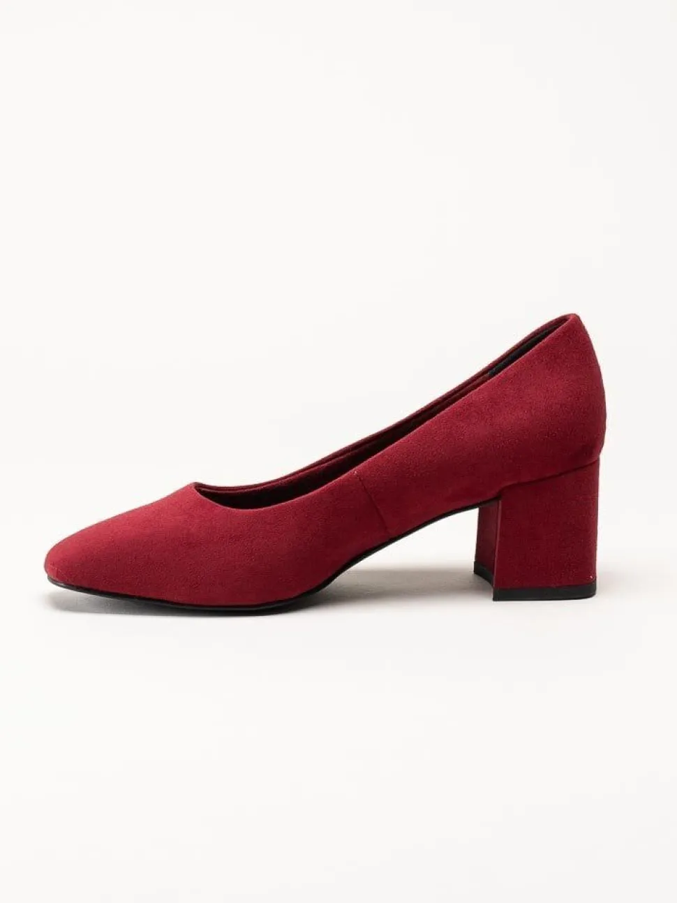 Marco Tozzi - Röda pumps i mockaimitation