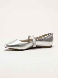 Marco Tozzi - Silverfärgade ballerinaskor