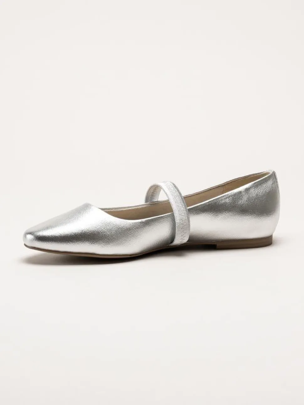 Marco Tozzi - Silverfärgade ballerinaskor