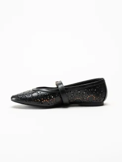 Marco Tozzi - Svarta ballerinaskor med sleif