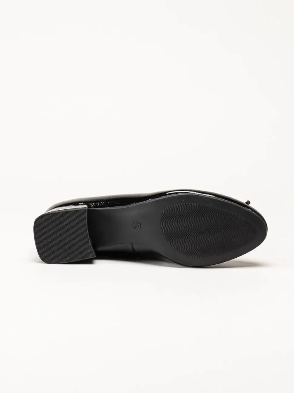 Marco Tozzi - Svarta ballerina pumps i lack