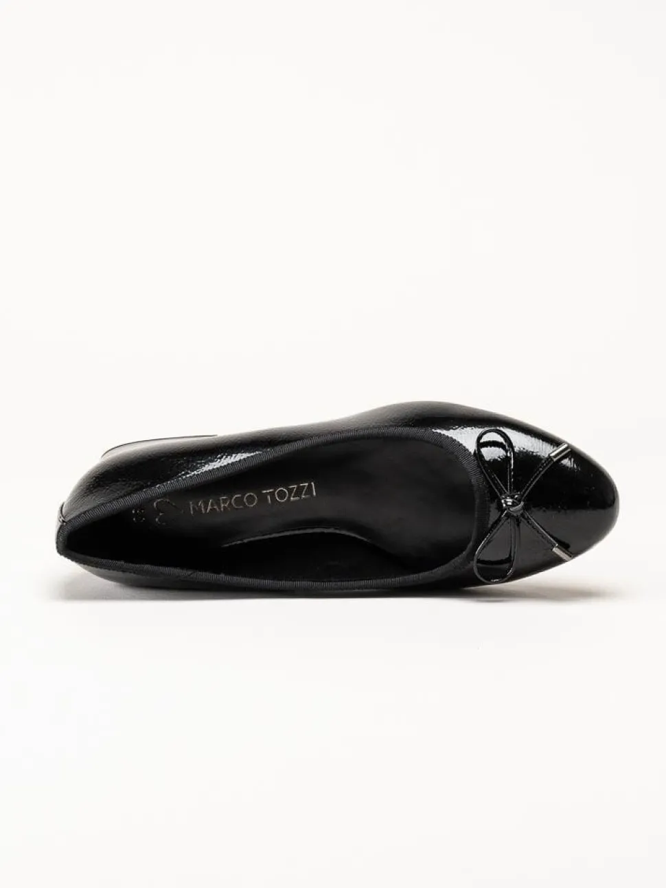 Marco Tozzi - Svarta ballerina pumps i lack