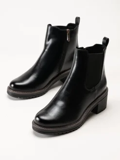 Marco Tozzi - Svarta boots med klack