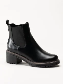 Marco Tozzi - Svarta boots med klack