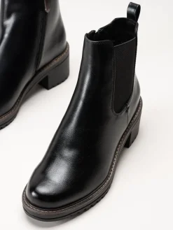 Marco Tozzi - Svarta boots med klack