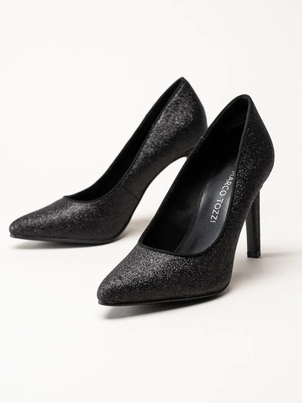 Marco Tozzi - Svarta glitterpumps