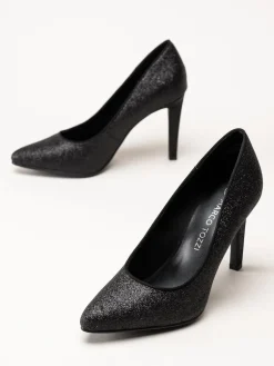 Marco Tozzi - Svarta glitterpumps