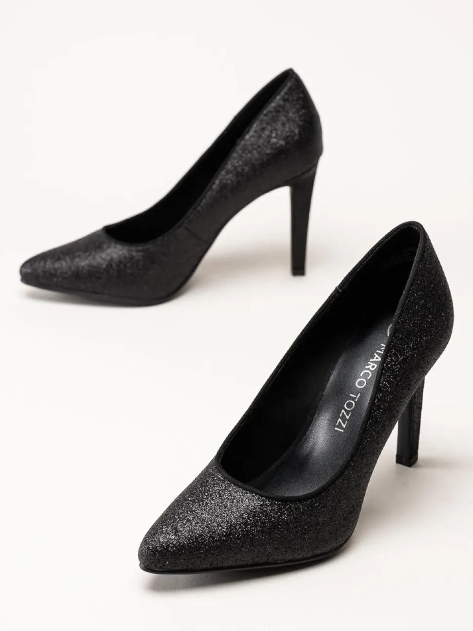 Marco Tozzi - Svarta glitterpumps
