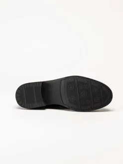 Marco Tozzi - Svarta loafers i syntetlack