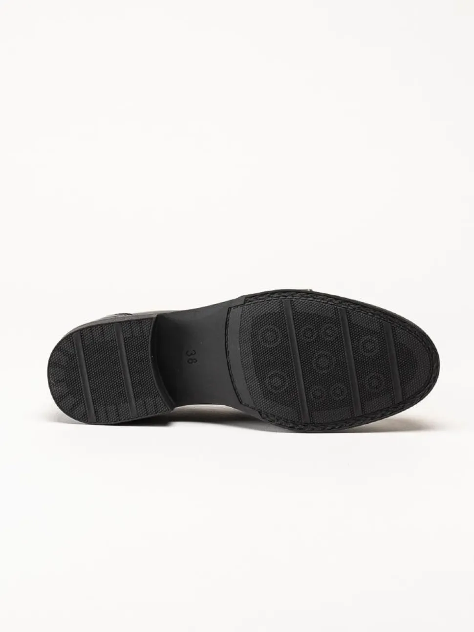 Marco Tozzi - Svarta loafers i skinnimitation