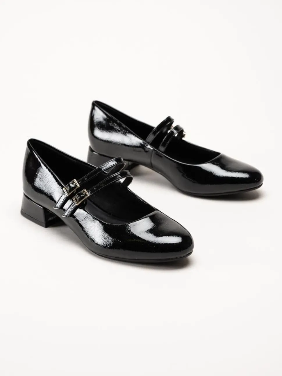 Marco Tozzi - Svarta pumps i lacksyntet