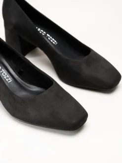 Marco Tozzi - Svarta pumps i mockaimitation