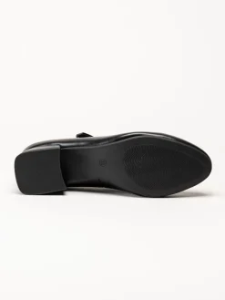 Marco Tozzi - Svarta pumps i skinnimitation