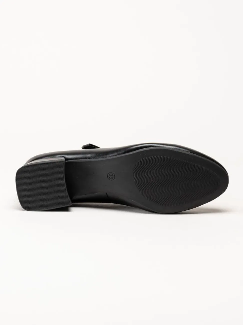 Marco Tozzi - Svarta pumps i skinnimitation