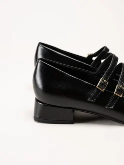 Marco Tozzi - Svarta pumps i skinnimitation