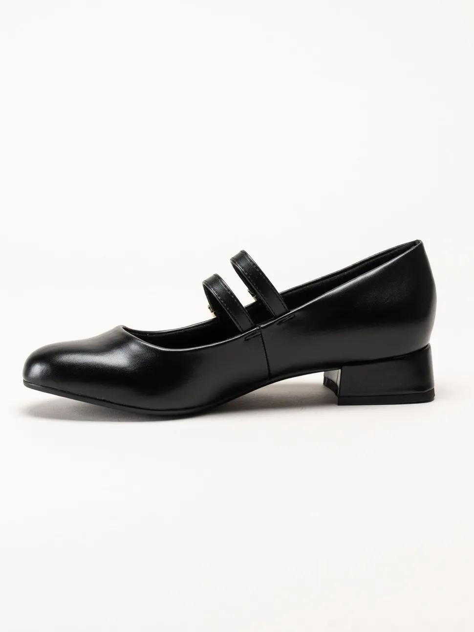 Marco Tozzi - Svarta pumps i skinnimitation