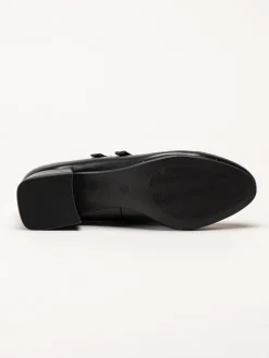 Marco Tozzi - Svarta pumps i skinnimitation