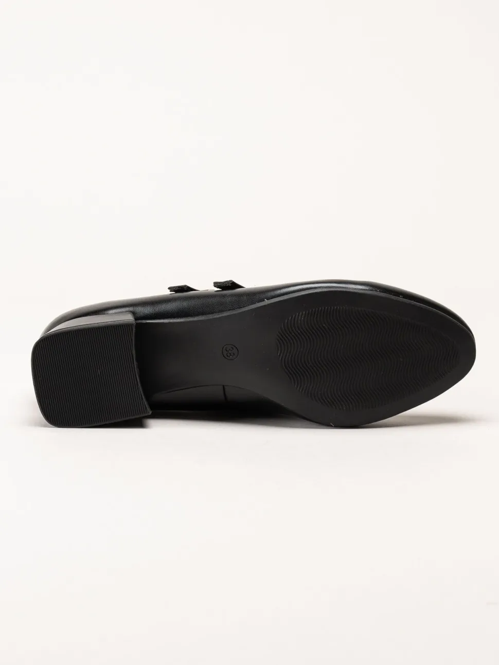 Marco Tozzi - Svarta pumps i skinnimitation
