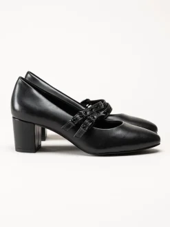 Marco Tozzi - Svarta pumps med slejf