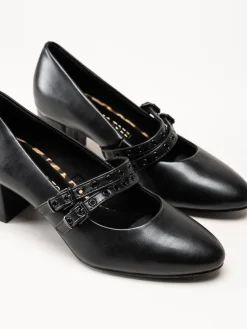 Marco Tozzi - Svarta pumps med slejf
