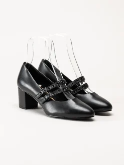 Marco Tozzi - Svarta pumps med slejf