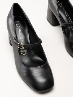 Marco Tozzi - Svarta pumps med slejf