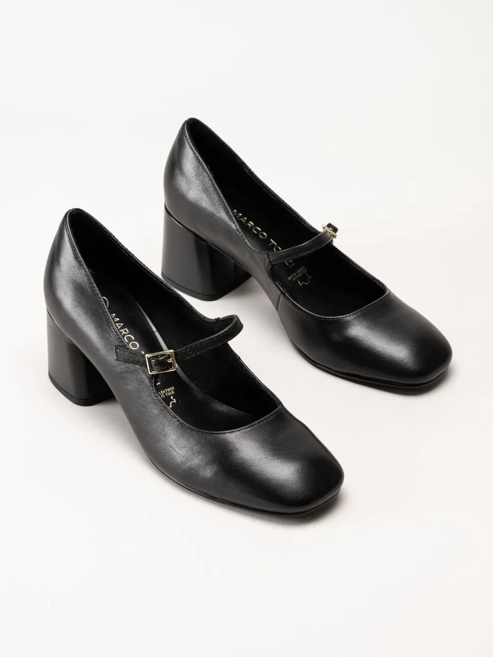 Marco Tozzi - Svarta pumps med slejf