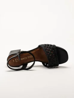 Marco Tozzi - Svarta sandaletter med klack
