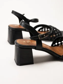 Marco Tozzi - Svarta sandaletter med klack