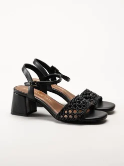 Marco Tozzi - Svarta sandaletter med klack