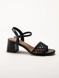 Marco Tozzi - Svarta sandaletter med klack