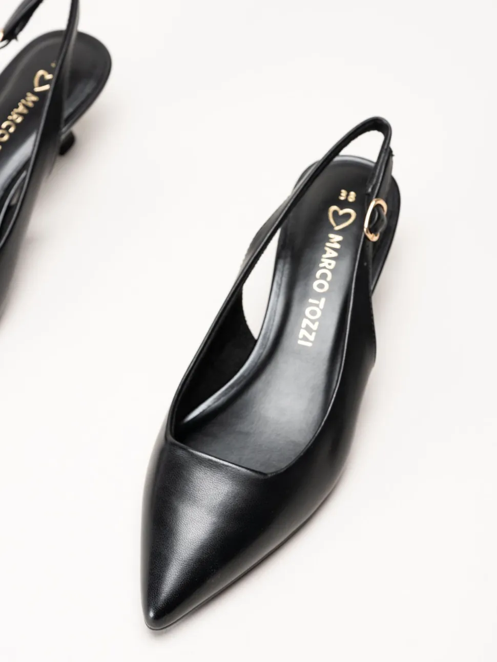 Marco Tozzi - Svarta slingback pumps