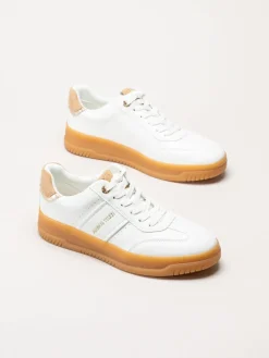 Marco Tozzi - Vita sneakers i skinnimitation