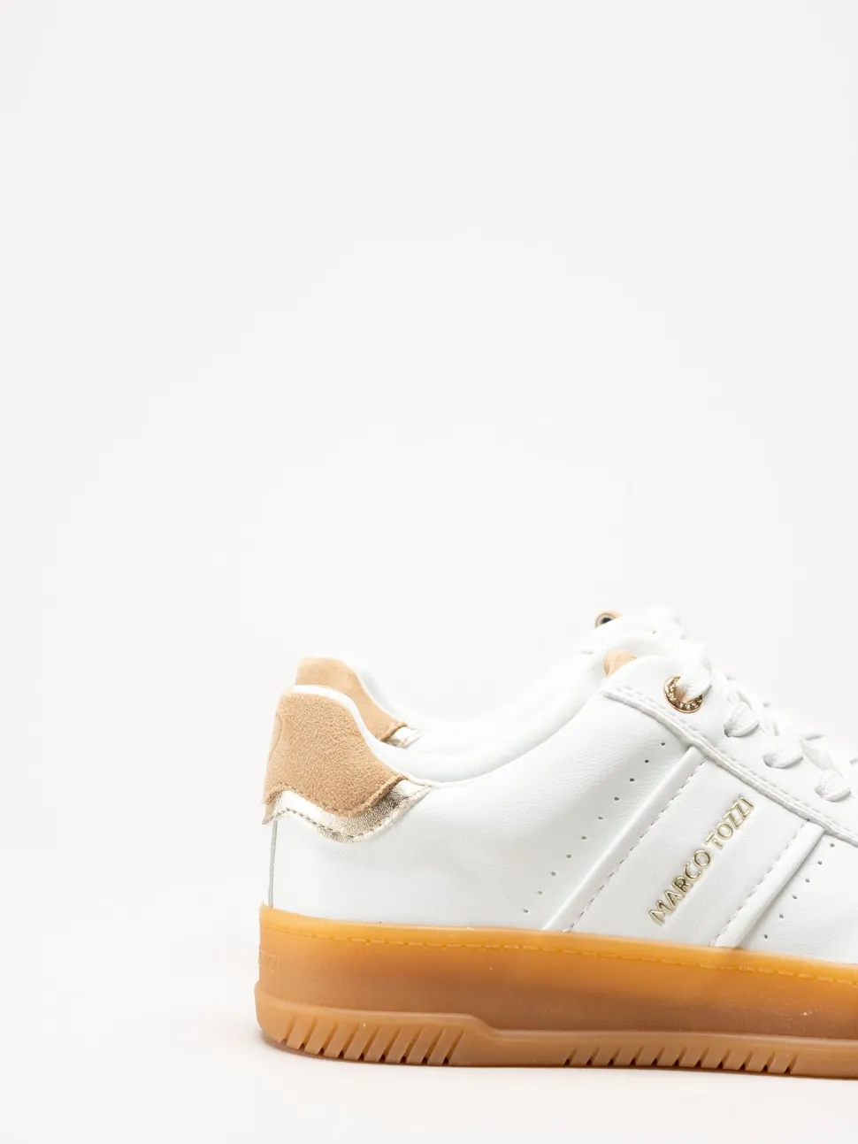 Marco Tozzi - Vita sneakers i skinnimitation