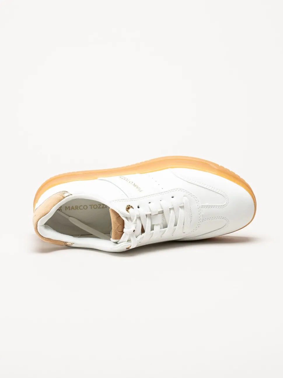 Marco Tozzi - Vita sneakers i skinnimitation
