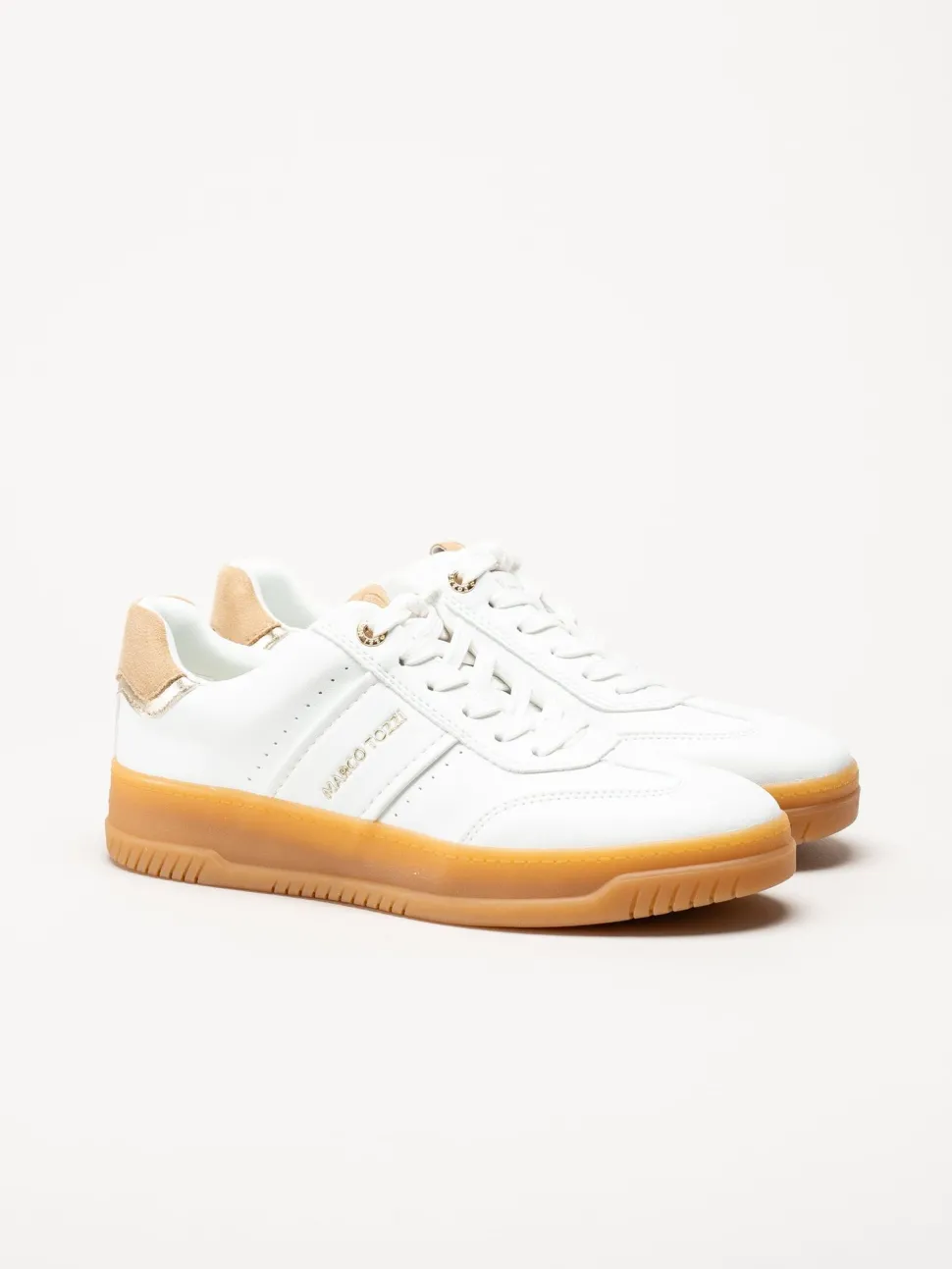 Marco Tozzi - Vita sneakers i skinnimitation