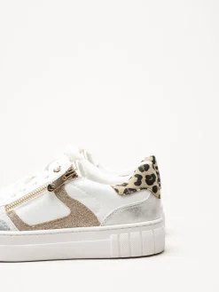 Marco Tozzi - Vita sneakers med dragkedja