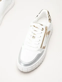 Marco Tozzi - Vita sneakers med dragkedja