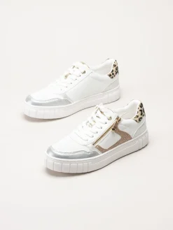 Marco Tozzi - Vita sneakers med dragkedja