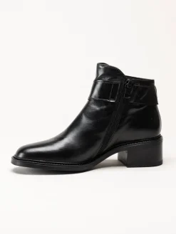 Mjus - Cortina - Svarta booties i skinn