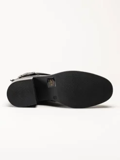 Mjus - Cortina - Svarta booties i skinn