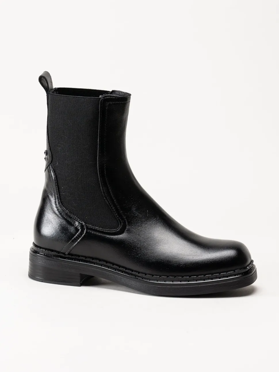 Mjus - Dekster - Svarta chelsea boots i skinn