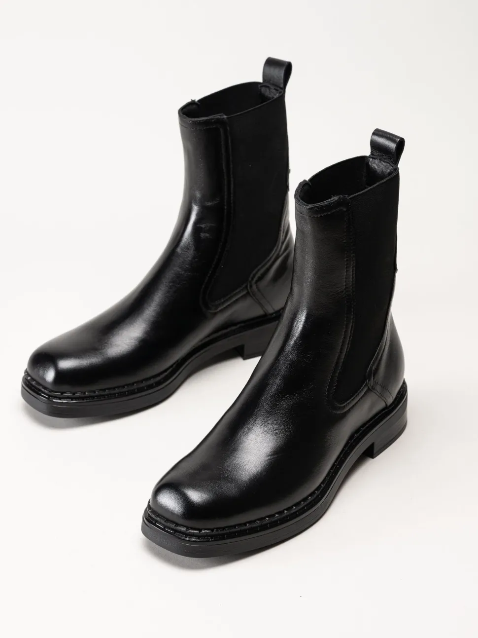 Mjus - Dekster - Svarta chelsea boots i skinn