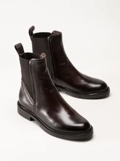 Mjus - Fabia - Bruna chelsea boots i skinn