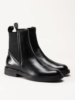 Mjus - Fabia - Svarta chelsea boots i skinn