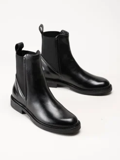 Mjus - Fabia - Svarta chelsea boots i skinn