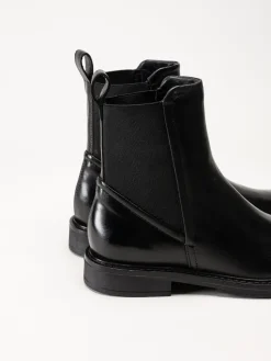 Mjus - Fabia - Svarta chelsea boots i skinn