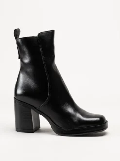 Mjus - Micaela - Svarta boots i skinn